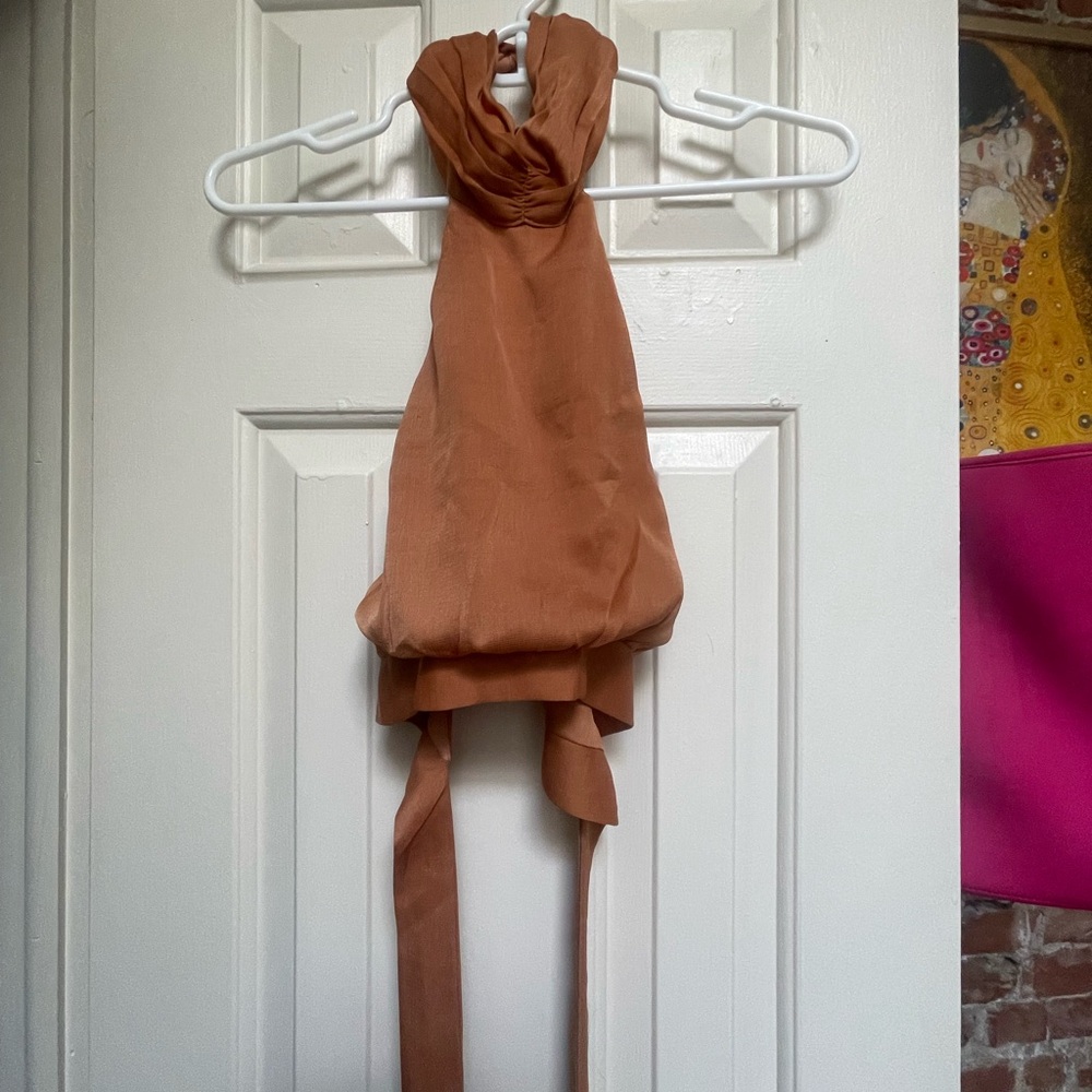 Rust Orange Halter Top
